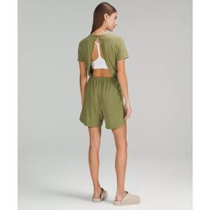 Lululemon Lightweight High-Neck Romper Bronze Green Size 4